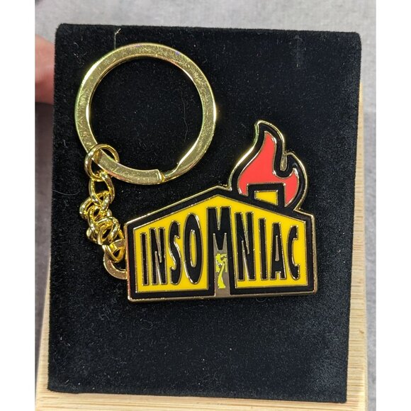 Insomniac House Party Yellow And Gold Tone Keychain - Picture 3 of 4
